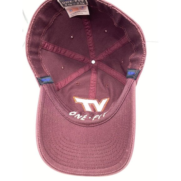 Virginia Tech Hokies Maroon 7 1/8- 7 5/8 Cap Hat Flex-Fit Stretch NCAA VT - Picture 6 of 8